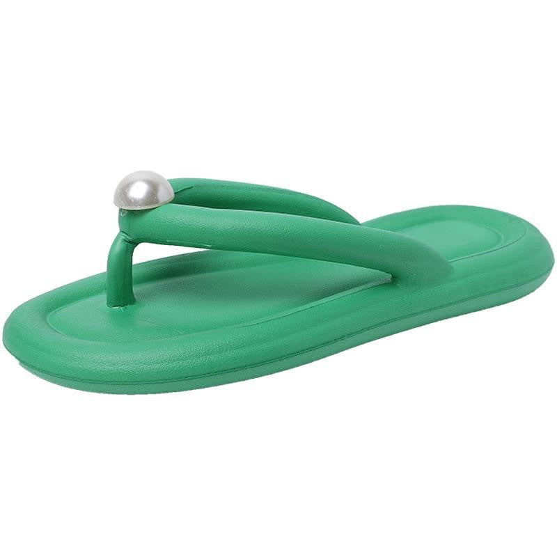 Women's Pretty Trendy Pearl Thick-soled Flip-flops Sandals