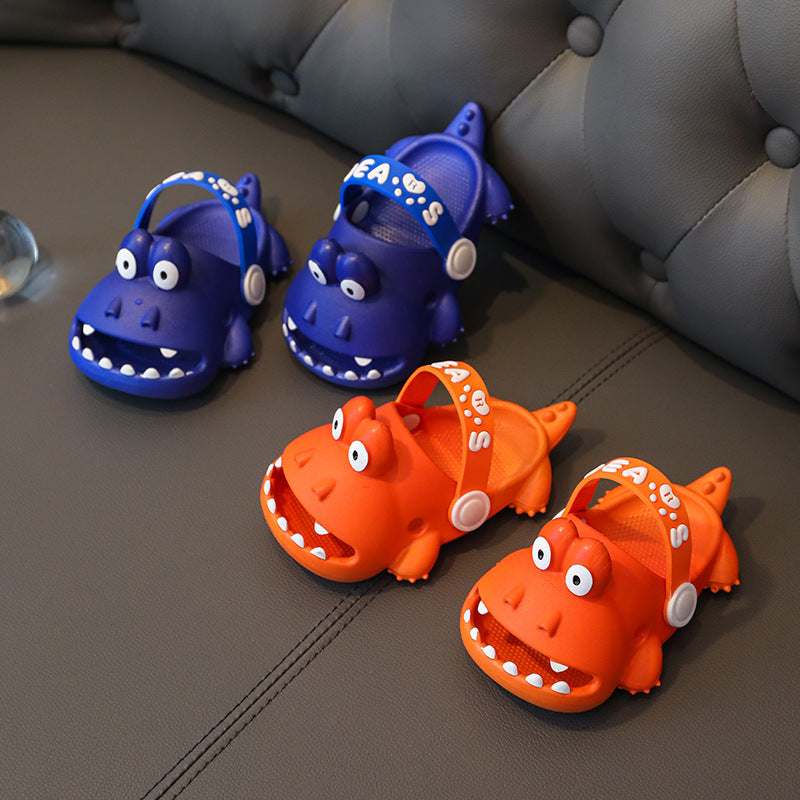 Children's Female Cute Cartoon Hole Home Pump Slippers