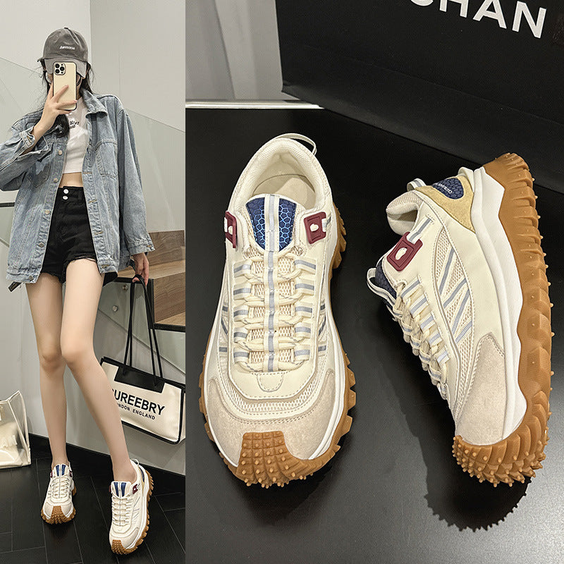 Outdoor Teacher Thick Bottom Durian Autumn Sneakers