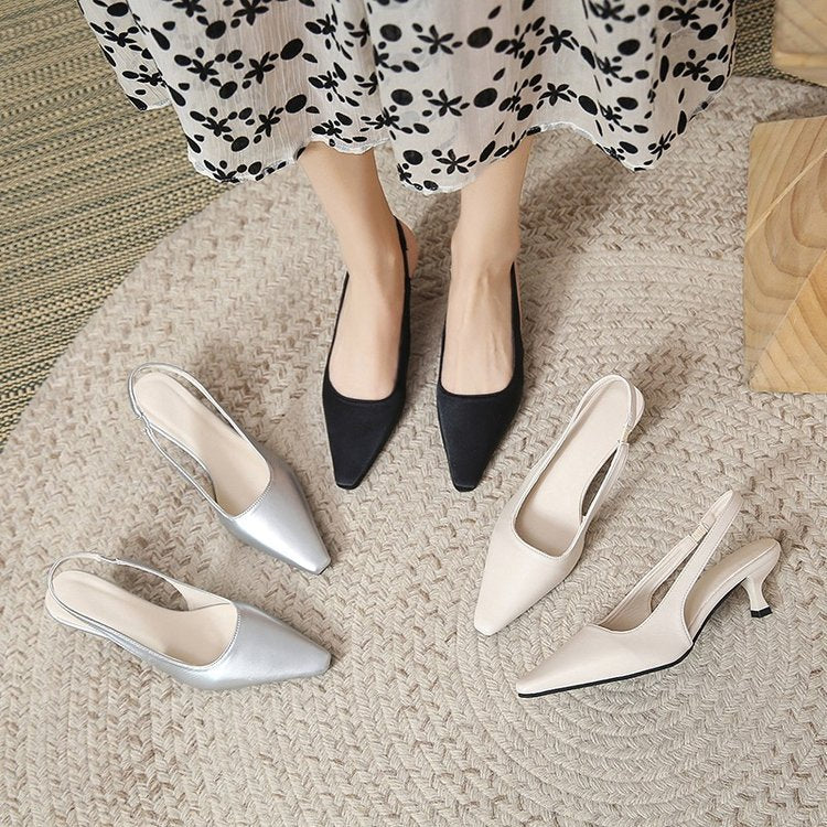 Women's Pointed Toe Stiletto Summer Simple Temperament Heels