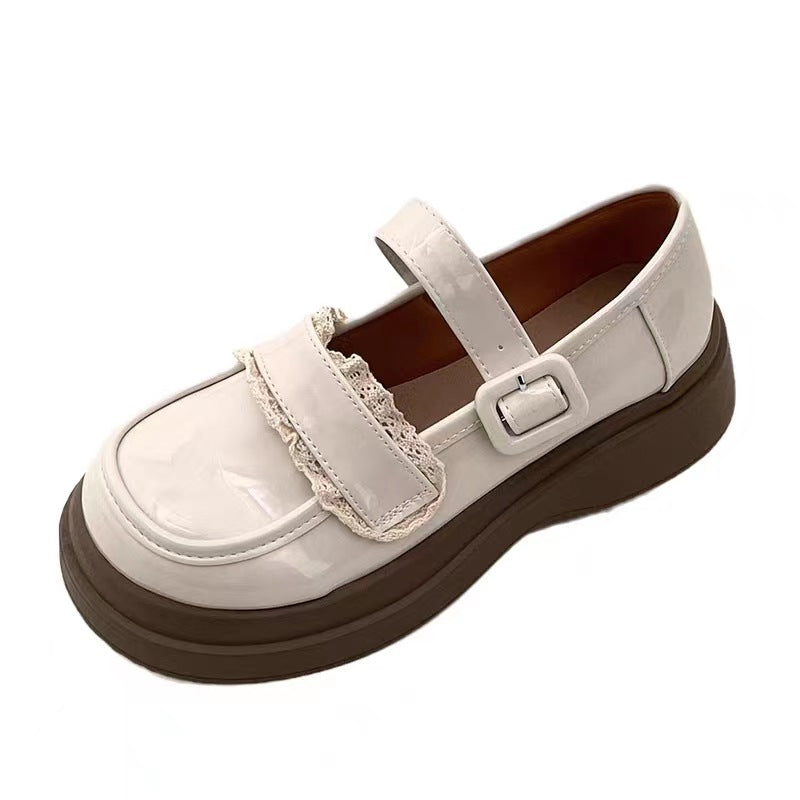 Damen Jane Spring Roman Style Loafer mit dicker Sohle