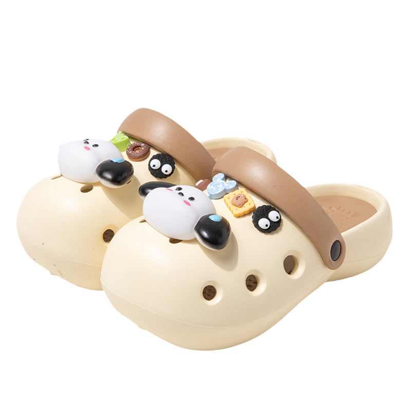 Women's Cartoon Cute Dog Thick Bottom Closed Women's Shoes