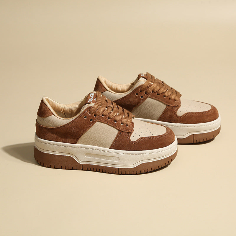 Damen Retro Plateau Frühlingsmode Farblich passende Sneakers