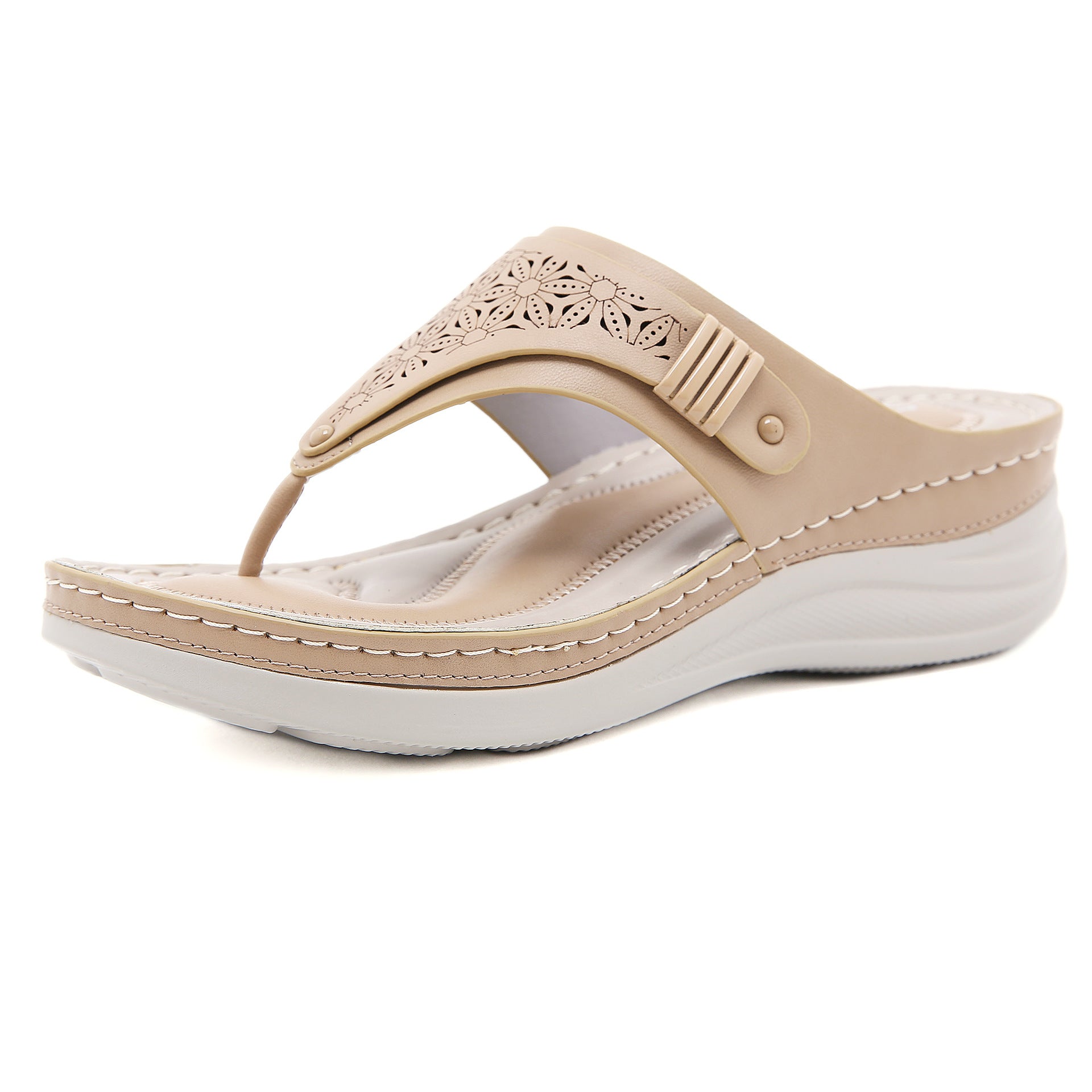 Women's Siqi Round Toe Fashion Hollow Wedge Sandals