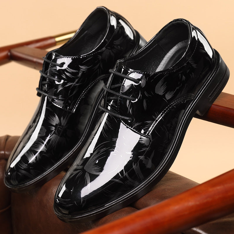 Zapatos de cuero formales de negocios de talla grande para hombre