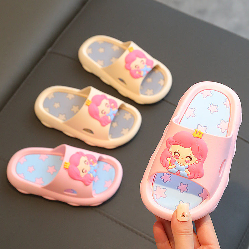 Sandales d'été pour garçons avec motif princesse de dessin animé mignon pour enfants