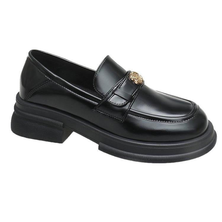 Damen-Loafer mit dicker Sohle und Gold-Coin-Spring-Sohle