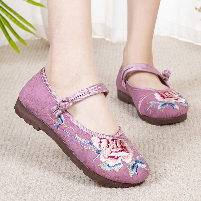 Women's Ethnic Style Embroidered For Han Chinese Clothing Comfortable Canvas Shoes