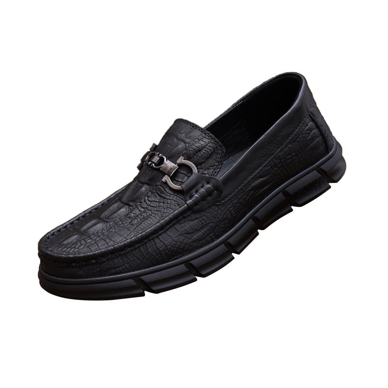 Chaussures décontractées à motif de crocodile Tods en cuir de vachette véritable pour hommes