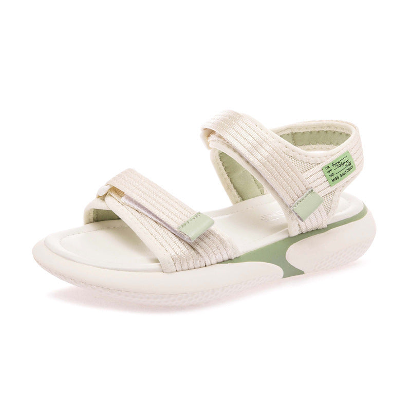 Women's Selection Sports Flat Summer Velcro Outer Wear Fashion Sandals