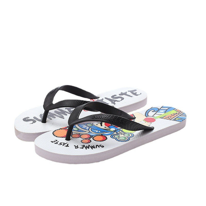 Men's Fashion Facial Makeup Summer Outdoor Fashionable Flip Flops