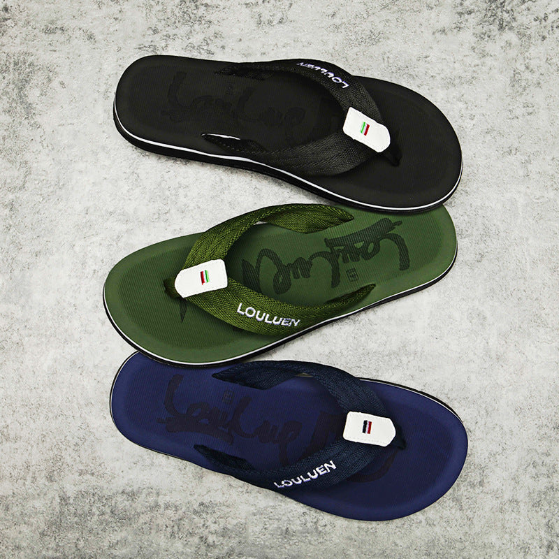 Beliebte Herren-Sommermode-Outdoor-Flip-Flops mit dicken Sohlen