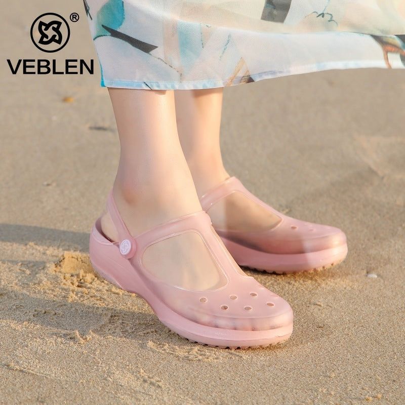 Damen-Sommer-Outdoor-Sandalen mit dickem Boden, rutschfest, am Meer