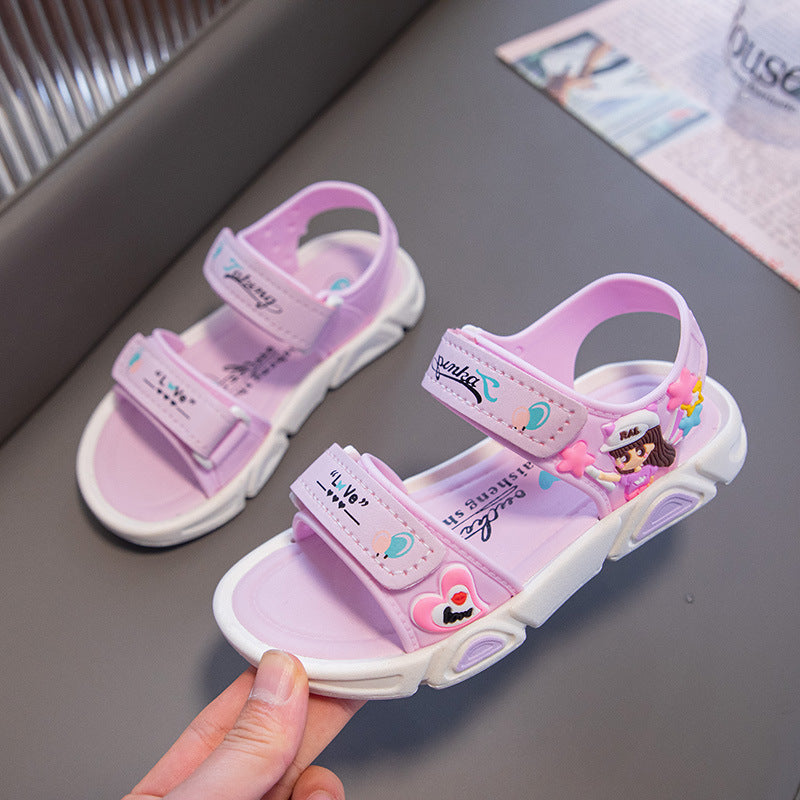 Children's Summer Cartoon Cute Princess Soft Bottom Sandals