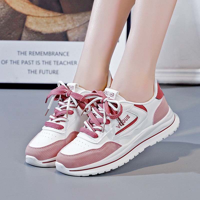 Damen-Plateau-Sneaker im koreanischen Stil, atmungsaktiv, niedrig geschnitten