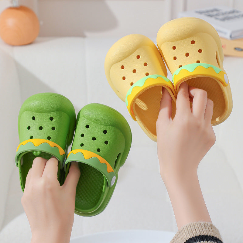 Men's & Children's Hole Cute Soft Bottom Cartoon Summer Kid's Shoes