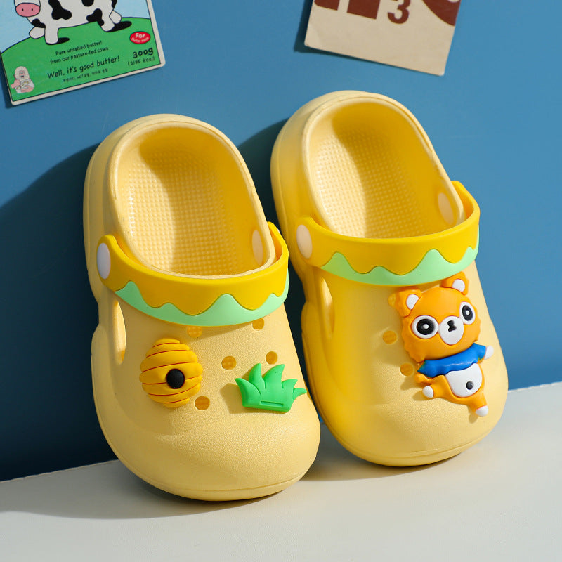 Children's Summer Home Soft Bottom Cartoon Boy Hole Kid's Shoes