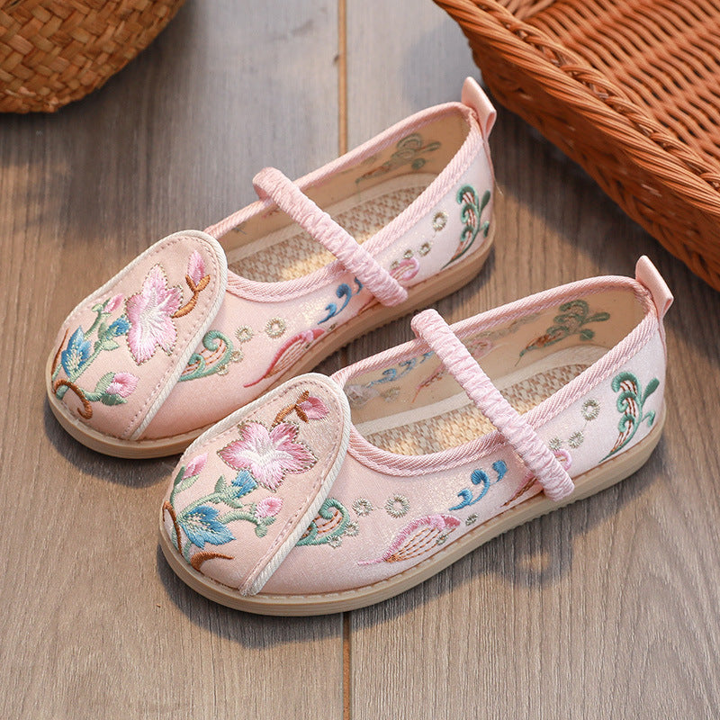 Women's & Children's Han Chinese Costume Style Skirt Embroidered Kid's Shoes