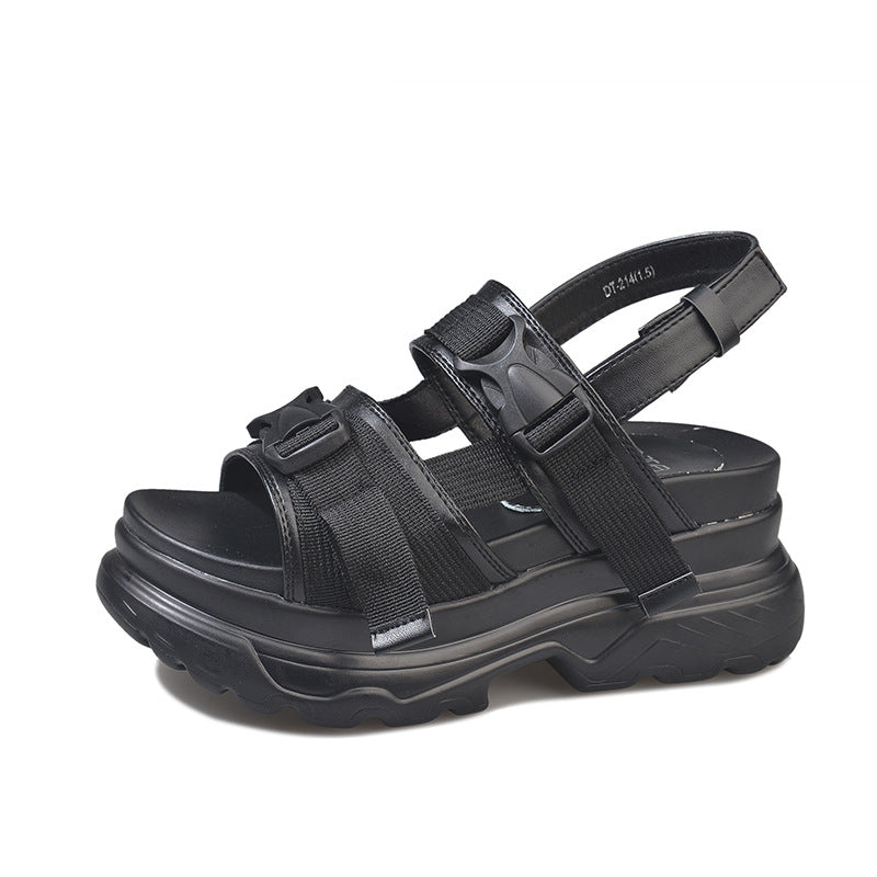 Stil Strandurlaub Römische Sport Plateau Sandalen