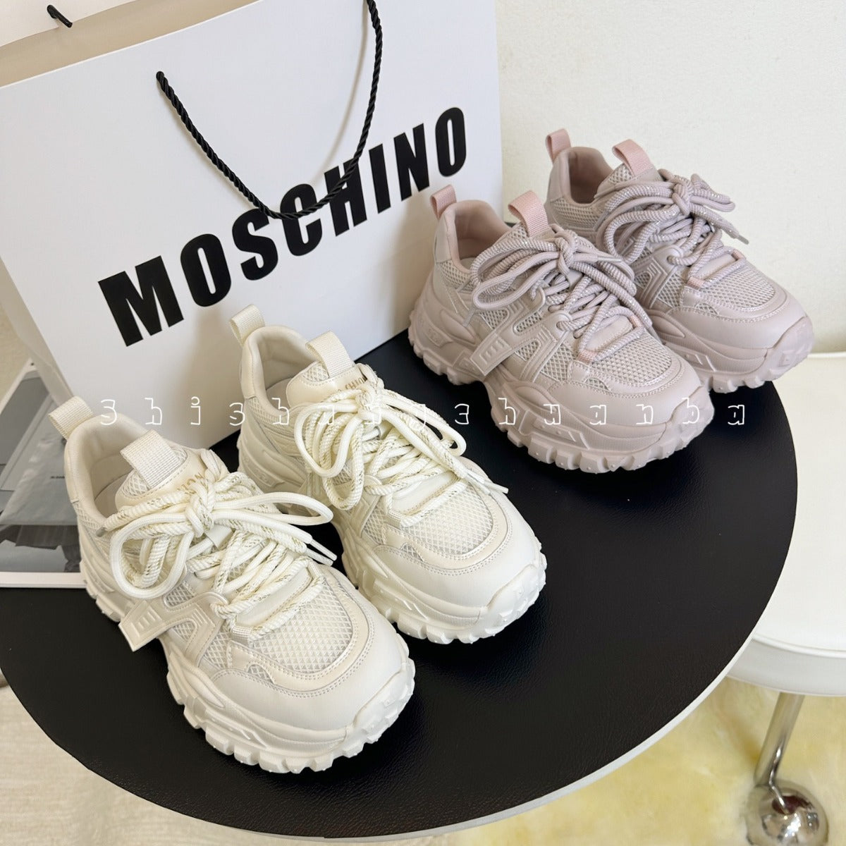 Women's Authentic Clunky Spring Platform Round Toe Casual Shoes