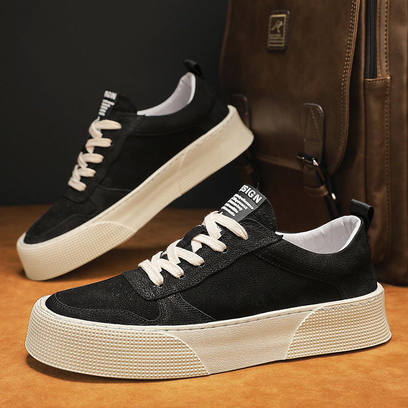 Men's Spring Breathable Korean Style Trendy Platform Sneakers