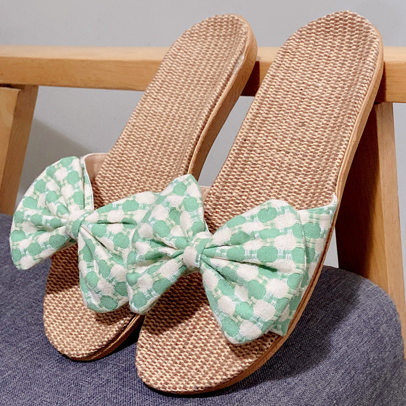 Women's & Men's Linen For Summer Home Couple Indoor Soft Bottom Slippers